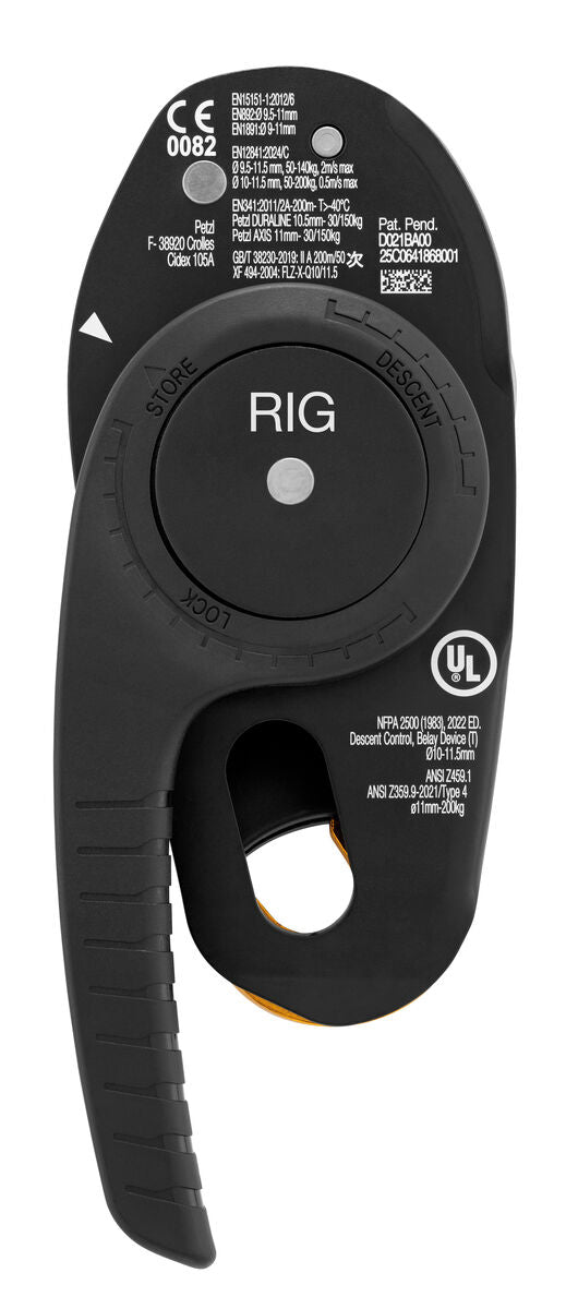 Descenso reparable Petzl RIG en color negro - imagen 8