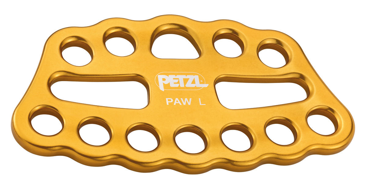 Placa Petzl Paw Rigging (táctica): disponible en tres tamaños. La placa de montaje PAW sirve para organizar la estación de trabajo y crear sistemas de anclajes múltiples. – Ahora disponible en MTN Shop US. - imagen 8