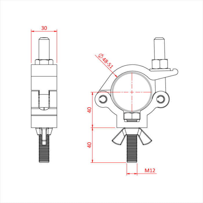 Doughty All Weather Slimline Lightweight Hook Clamp - imagen 2