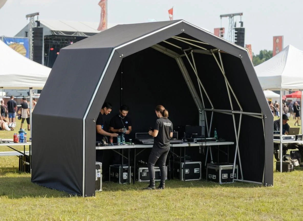 Konligo heavy duty tent used for a product launch stand at a brand activation outdoors - imagen 6