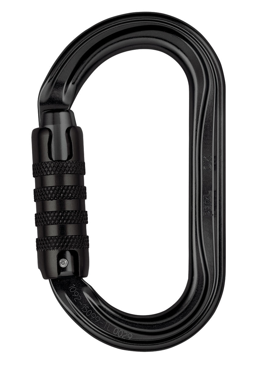Petzl OK aluminum oval carabiner with TRIACT-LOCK system, designed for optimal loading of wide cross-section devices. - imagen 5