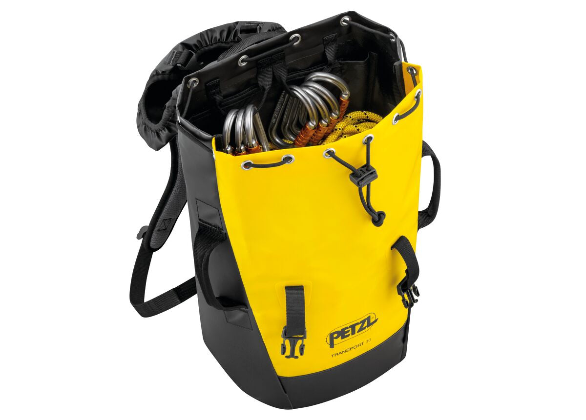 Yellow Petzl Transport 30L durable caving backpack - imagen 5