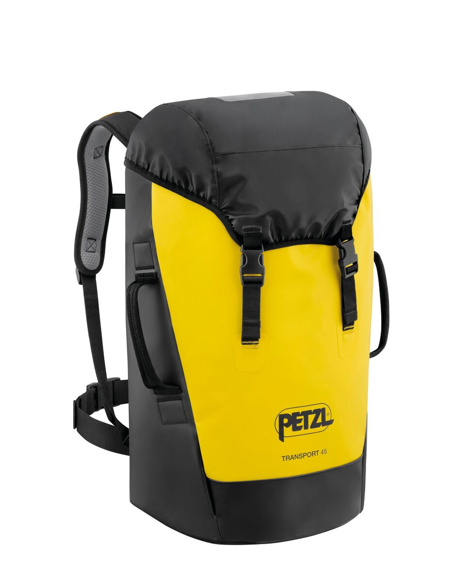 Petzl Transport 45 – Durable 45L Yellow backpack for heavy-duty use, featuring thermoformed foam padding and high-strength TPU material. - imagen 2
