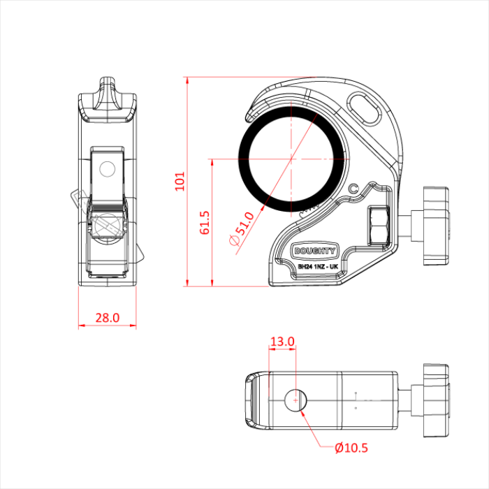 Doughty Twenty Clamp Black - imagen 3