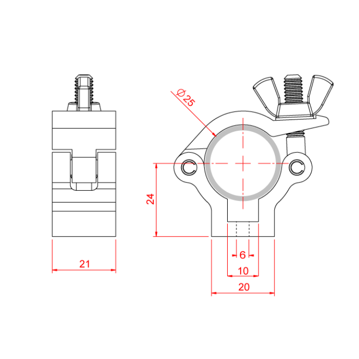 Doughty Swivel Coupler - Atom Clamp, (Cheeseboro) - imagen 3