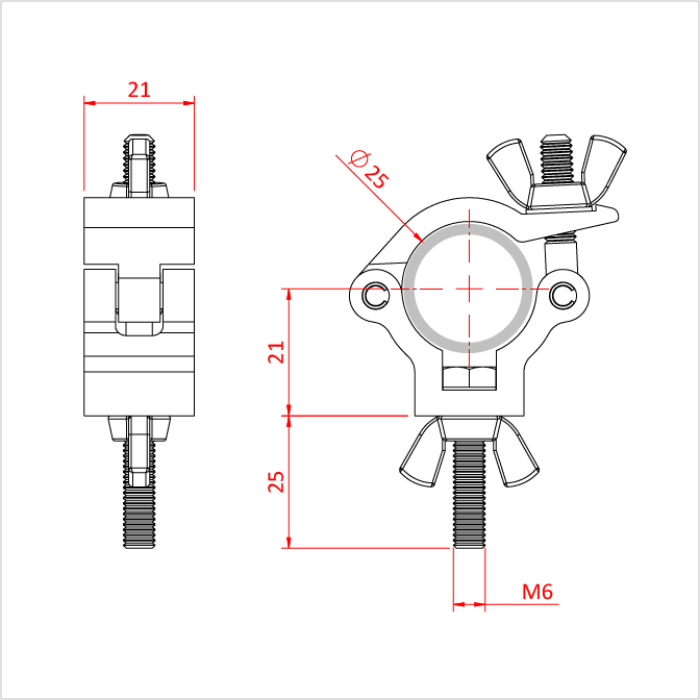Doughty 25mm Atom Hook Clamp - imagen 3