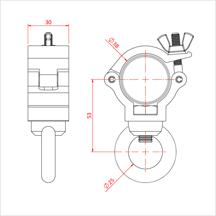 Doughty 38mm Atom Hanging Clamp - imagen 3