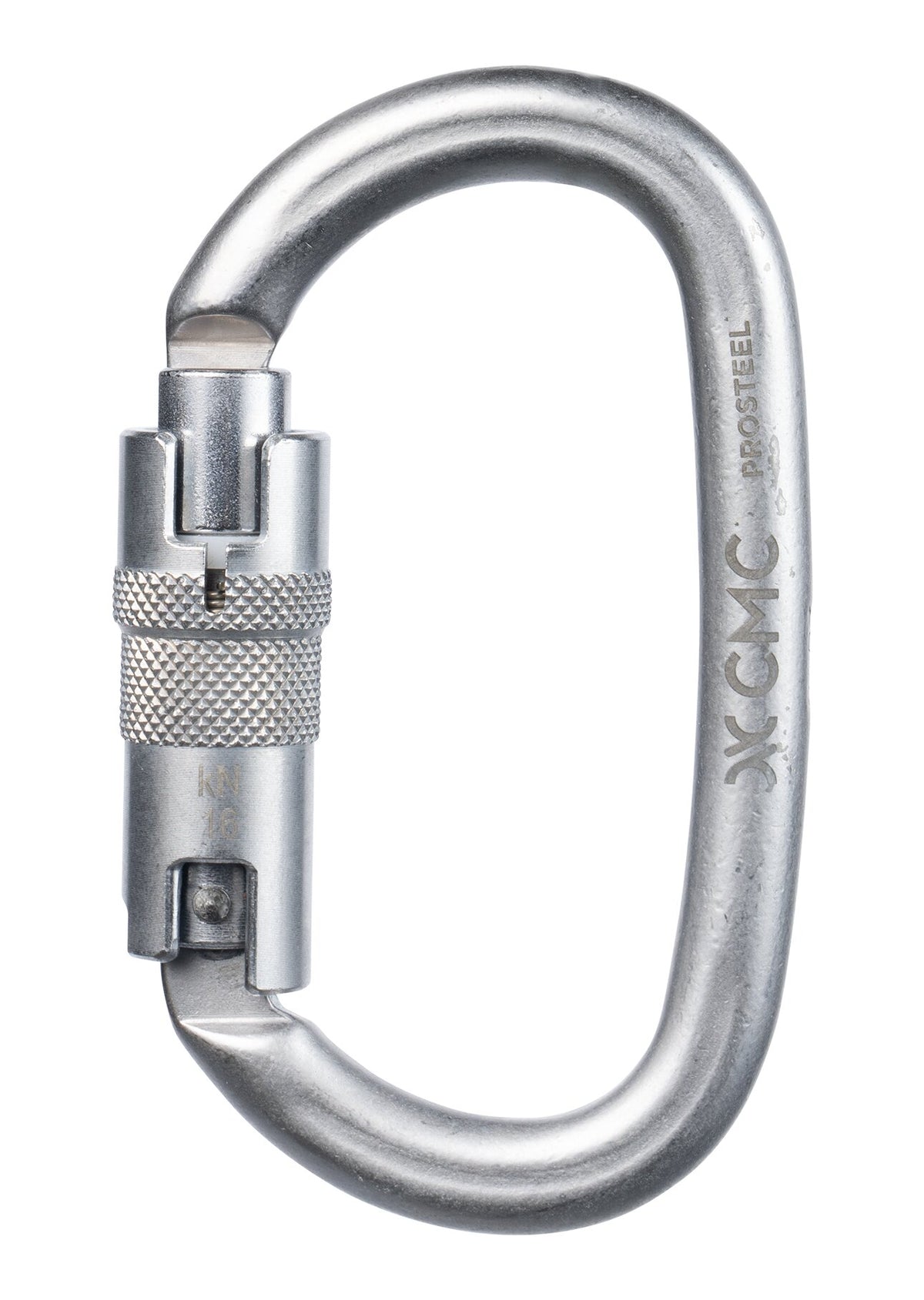 Mosquetones CMC Prosteel, mosquetón de bloqueo de acero con alta resistencia, vista lateral - imagen 4