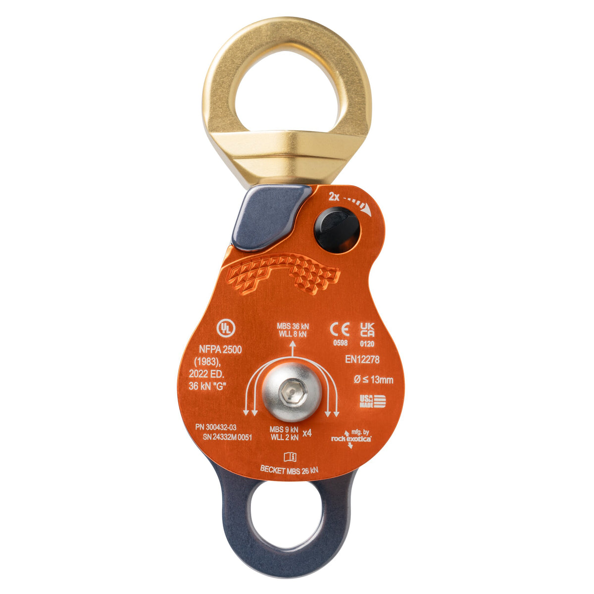 CMC Proswivel Pulleys, polea de aparejo con cabezal giratorio, SKU 300436, vista de producto 13 - imagen 12