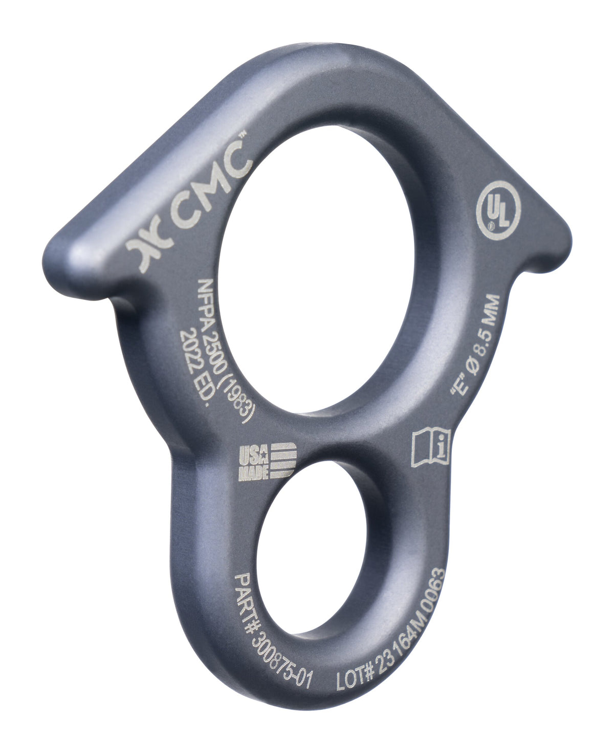 CMC Survivor 8 Descender, compact figure-eight escape descender, alternate view - imagen 2
