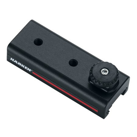 Harken 22mm Slider Trolley - Pinstop, No Bail– Slider trolleys utilize low-friction plastic inserts for reliable linear movement. They come equipped with 2x M6 tapped holes and a threaded pinstop, which, when secured, effectively locks the trolley in position. – Now available at MTN Shop US.