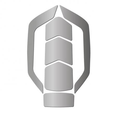 Juego de pegatinas plateadas para casco Kask Zenith
