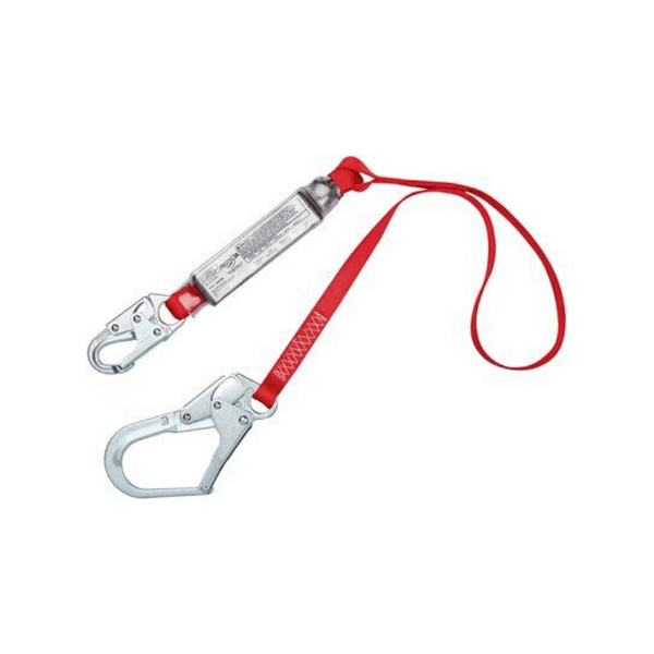 3M™ Protecta® PRO™ Pack Shock Absorbing Single-Leg Lanyard with Self-Locking Snap Hook and Self-Locking Steel Rebar Hook