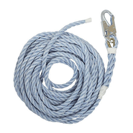 FallTech 50' Construction-Grade Vertical Lifeline with Taped End