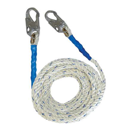 FallTech Premium Polyester Blend Vertical Lifeline with Double-hooks