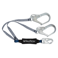 4' ViewPack® Energy Absorbing Lanyard, Double-leg with Steel Connectors