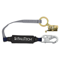 Hinged Trailing Fall Arrester with Anti-panic and 3' ViewPack® Energy Absorbing Lanyard