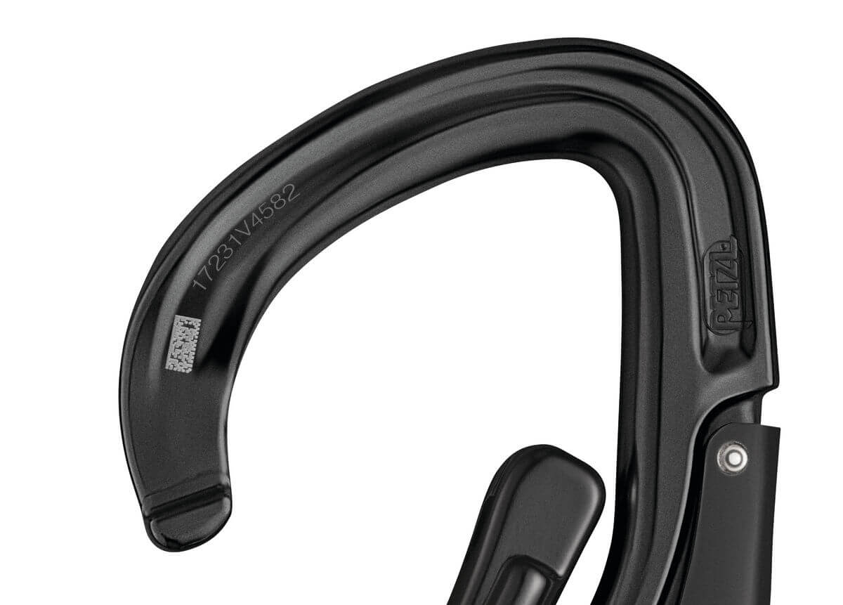 Petzl EASYHOOK OPEN Gated Connector (Black) - Keylock System - imagen 3