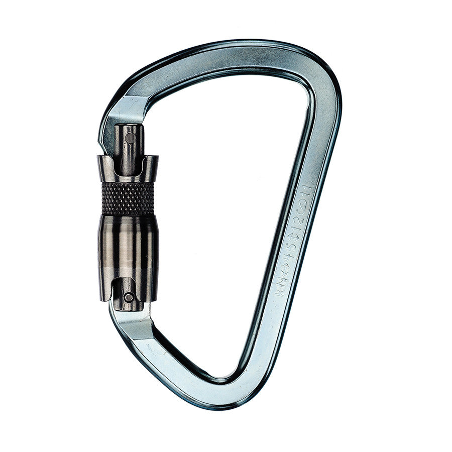 PMI SMC DualGuard Auto-Lock Lite Steel Carabiner – NFPA– SMC’s DualGuard Auto-Lock Lite Steel Carabiner – NFPA is easily used with one hand and is lightweight alloy steel. Smooth transfer of munter hitch in belay – Now available at MTN Shop US. - imagen 2