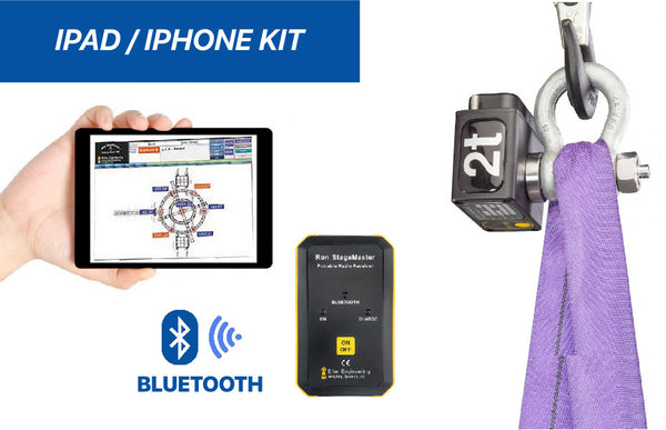 Eilon Engineering Ron StageMaster™ Wireless Shackle Pin Load Cell Kit w/ Portable Receiver– – Now available at MTN Shop US.