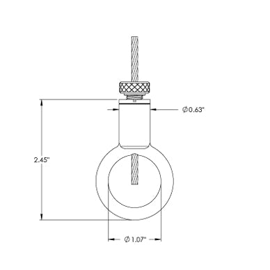 Griplock - Silver Grip for 3/32" & 1/8" Cable (Hook&Ring) Size - imagen 2