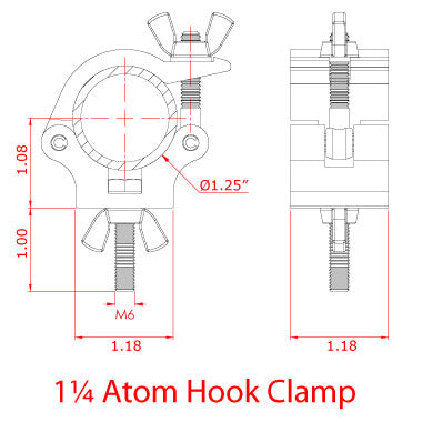 Doughty 1.25'' Atom Hook Clamp Specifications - MTN Shop - imagen 4
