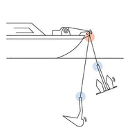 KONG Chain Gripper snubber system reducing windlass load on anchored boat - imagen 6