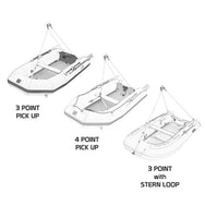 KONG Octopus lifting configurations diagram: 3-point, 4-point and 3-point with stern loop - imagen 8