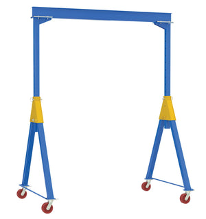 Grúas pórtico de acero ajustables de Vestil Manufacturing Corp con ruedas con ranura en V - Desmontables– – Ahora disponibles en MTN Shop US.