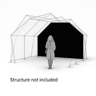 Konligo 3D visualization of the Arko470 event structure with inner black backdrop (structure not included), now available on MTN SHOP US. - imagen 4