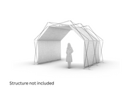Konligo 3D rendering of Arko470 white inner membrane with human scale reference, now available on MTN SHOP US. - imagen 4