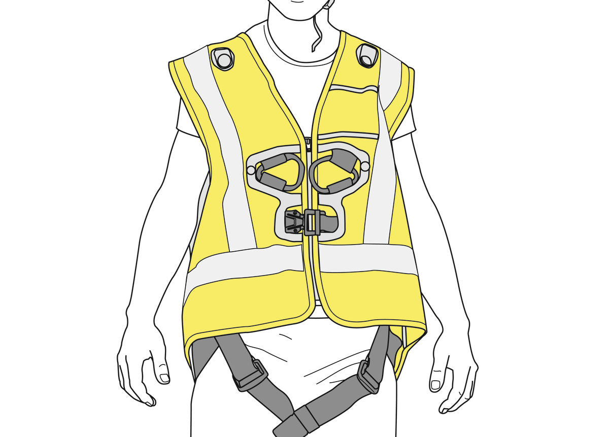 Petzl Hi-Viz Vest for NEWTON Harnesses – The NEWTON EASYFIT HI-VIZ fall arrest harness has a fluorescent-colored vest with reflective strips, making the worker highly visible. Easily donned due to EasyFit design. Available in 2 sizes. Shop now. – Now available at MTN Shop US. - imagen 2