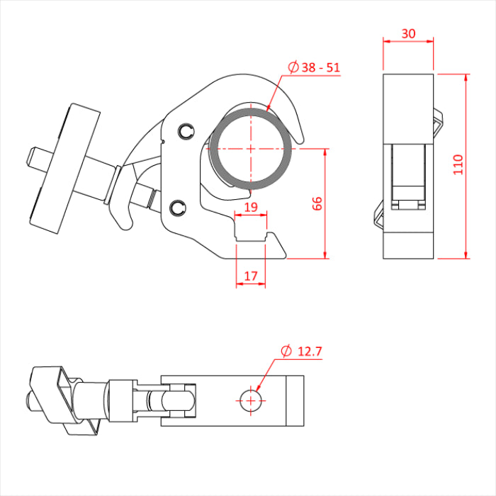 Doughty All Weather Slimline Quick Trigger Clamp - imagen 3