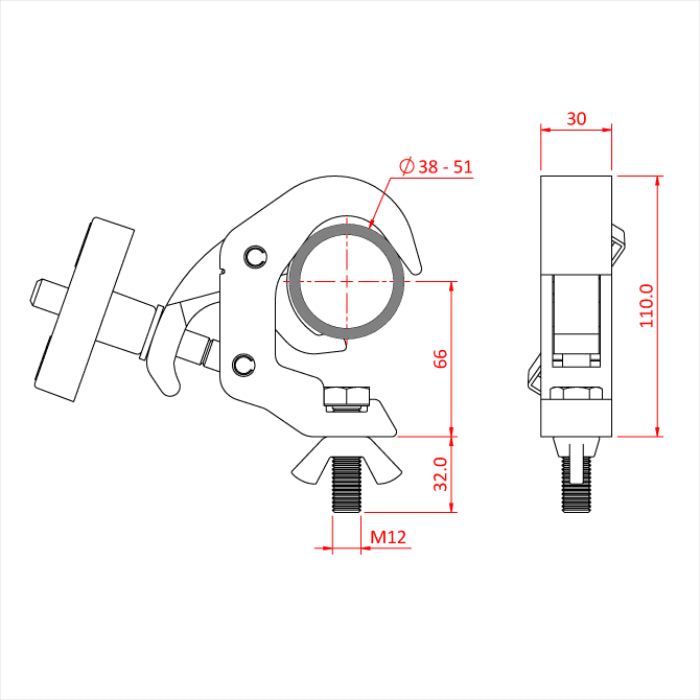 Doughty All Weather Slimline Quick Trigger Hook Clamp - imagen 2