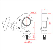 Doughty All Weather Slimline Quick Trigger Hook Clamp - imagen 2
