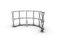 Konligo 3D view of the Luno Wall curved modular black structure and human scale reference,, now available on MTN SHOP US. - imagen 2