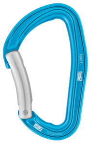 Petzl Djinn aluminum blue sport climbing carabiner with Keylock system, straight or bent gate. - imagen 4