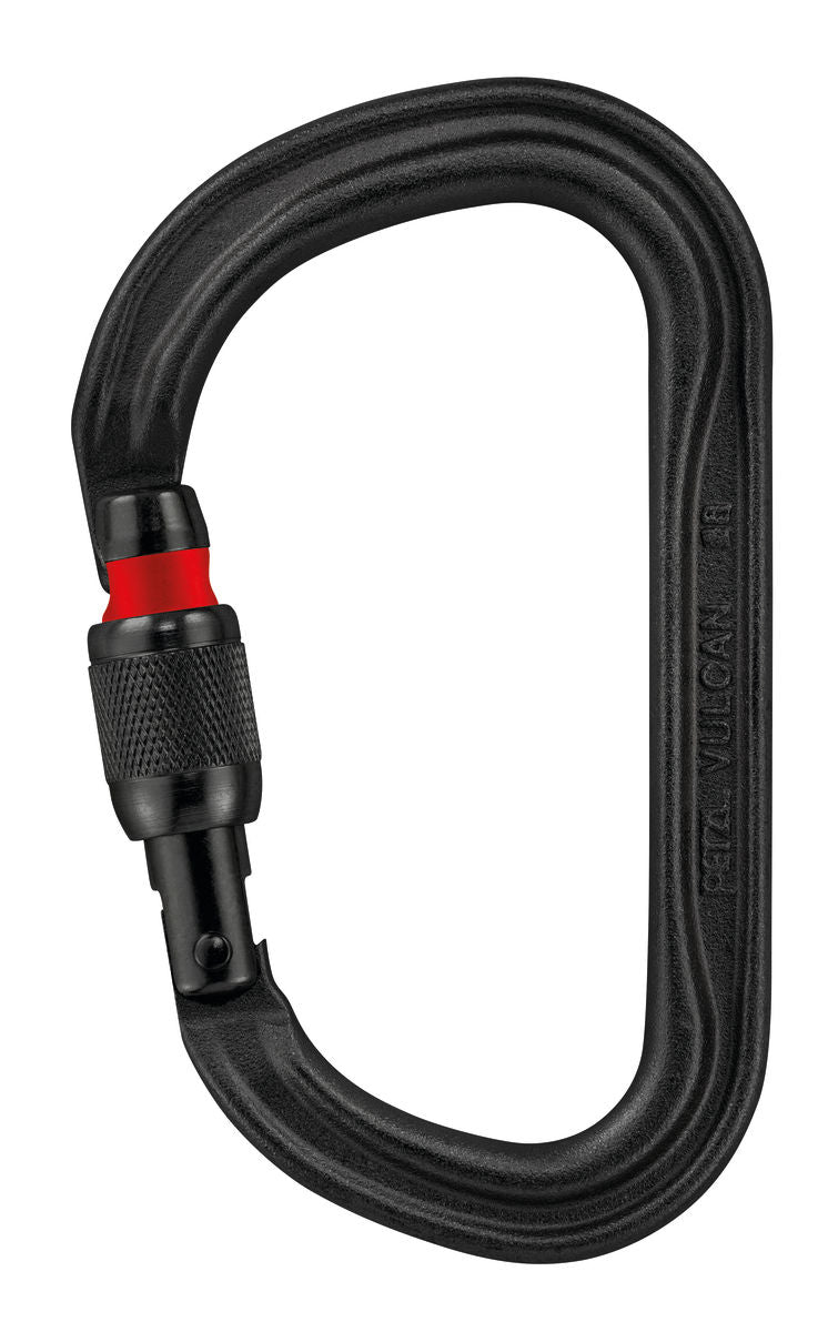 Petzl Vulcan high-strength steel black carabiner with SCREW-LOCK, designed for multiple anchors and harsh environment use. - imagen 3