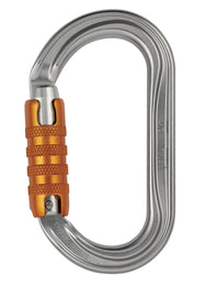 Petzl OK aluminum oval carabiner with SCREW-LOCK system, designed for optimal loading of wide cross-section devices. - imagen 2