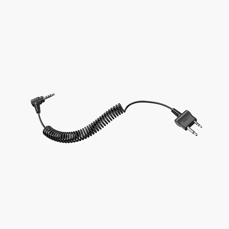 Sena 2-Way Radio Cable with Midland or Icom straight twin-pin connector on white background - imagen 3