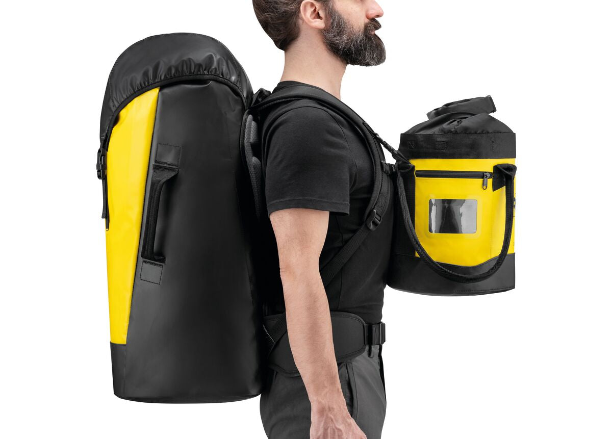 Yellow Petzl Transport 60L durable backpack for gear hauling. - imagen 7
