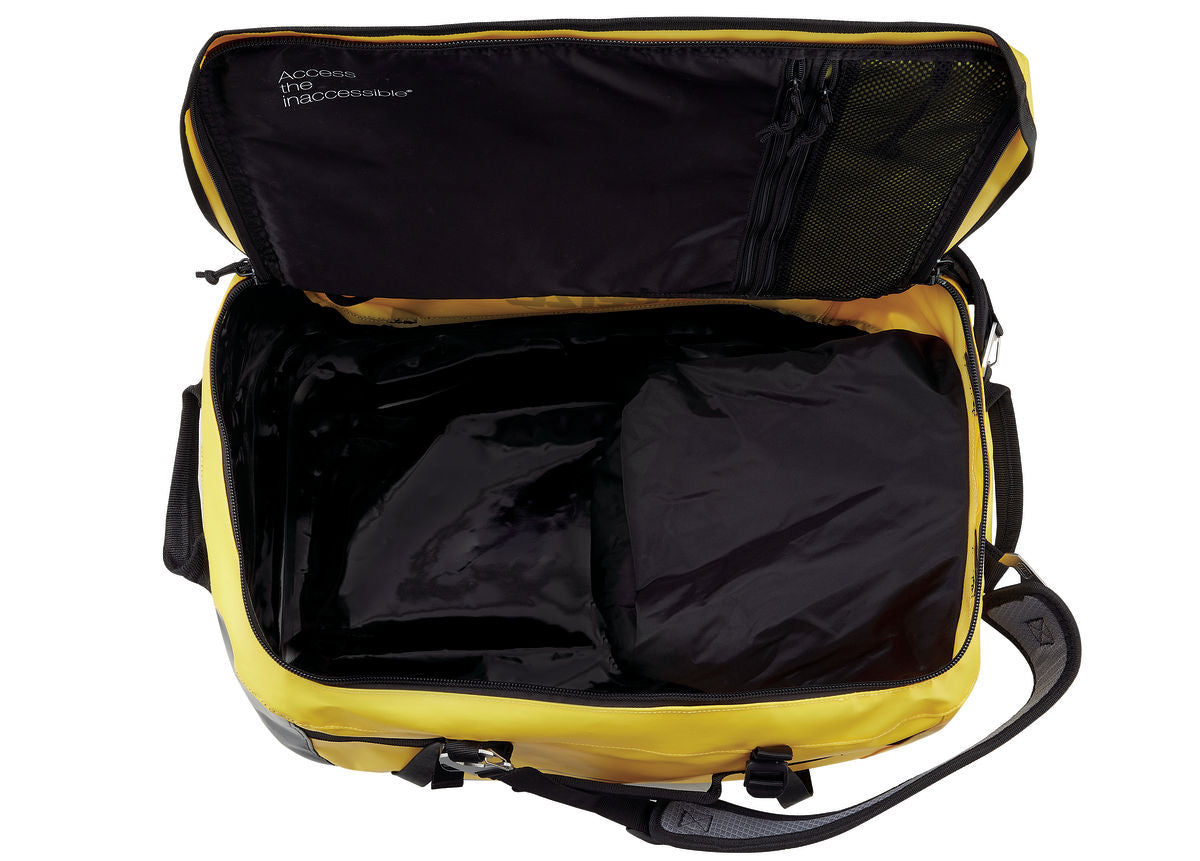 Black and yellow Petzl Duffel 65L backpack. - imagen 4