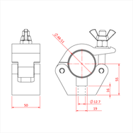 Doughty Half Coupler with Stainless Eye Bolt - imagen 3