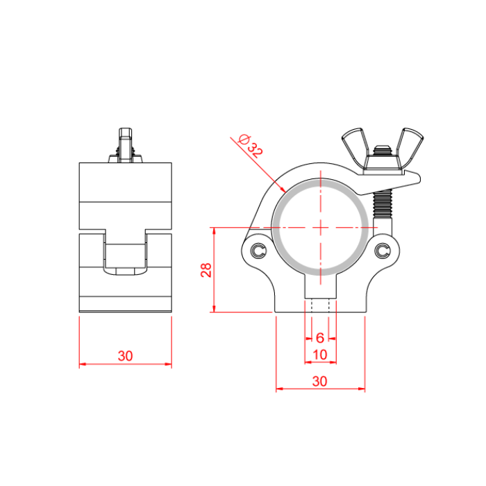 Doughty 32mm Atom Half Coupler - imagen 3