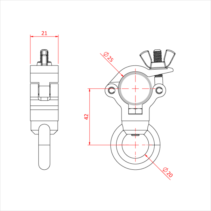 Doughty 25mm Atom Hanging Clamp - imagen 3