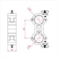 Doughty Swivel Coupler - Atom Clamp, (Cheeseboro) - imagen 3
