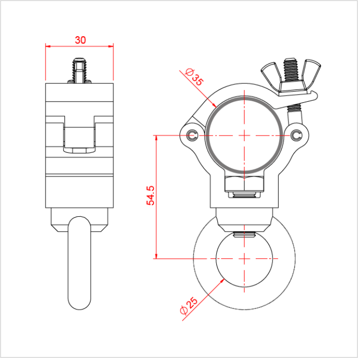 Doughty 35mm Atom Hanging Clamp - imagen 3
