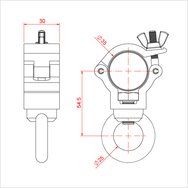 Doughty 35mm Atom Hanging Clamp - imagen 3