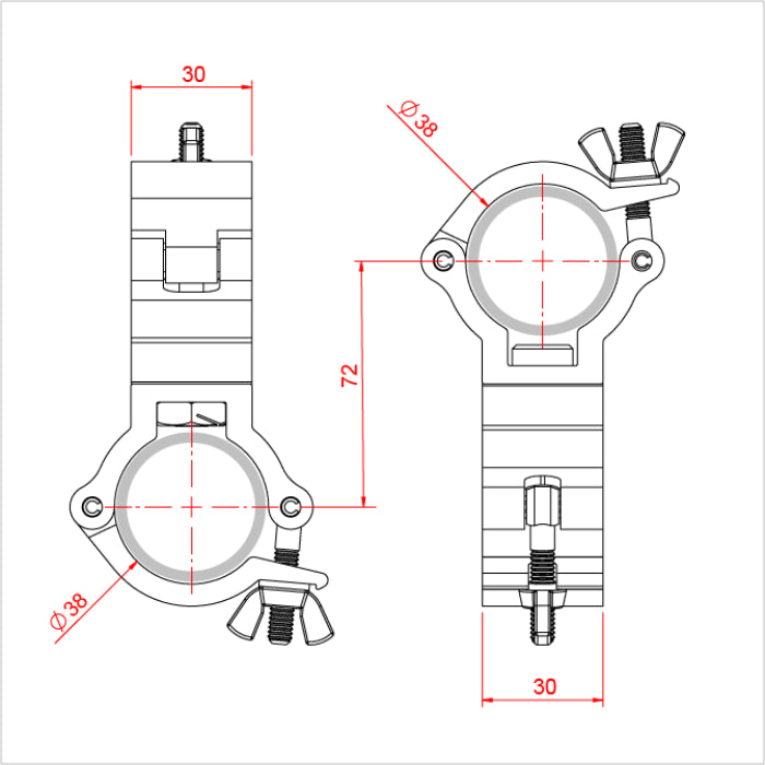 Doughty Swivel Coupler - Atom Clamp, (Cheeseboro) - imagen 3