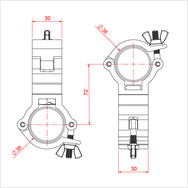Doughty Swivel Coupler - Atom Clamp, (Cheeseboro) - imagen 3